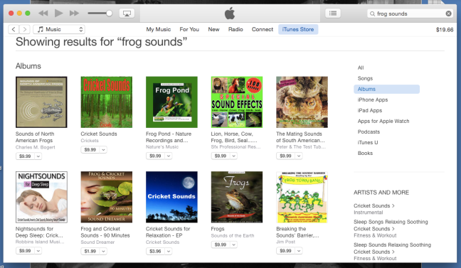 frog sounds search