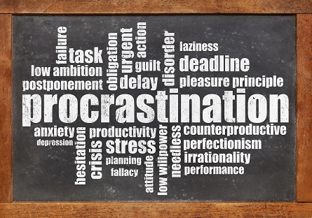 procrastination word cloud